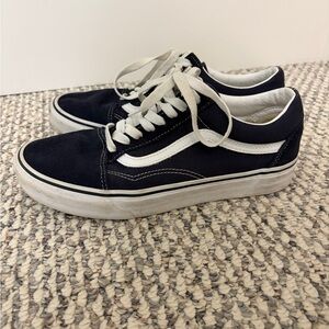 Vans Navy and White Sneakers